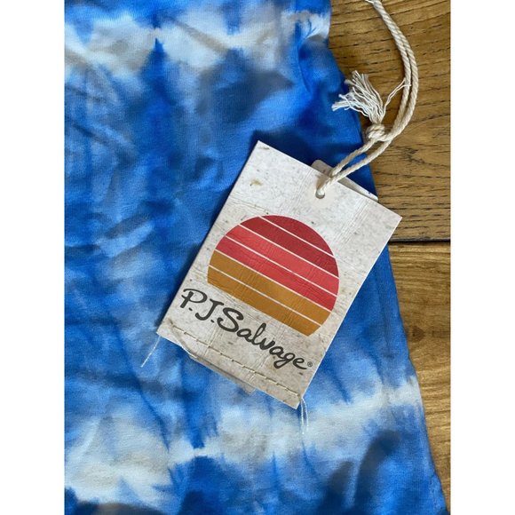 PJ Salvage Sail Away Bright Blue White Tie Dye Shorts Women's Size Large L - Picture 7 of 7